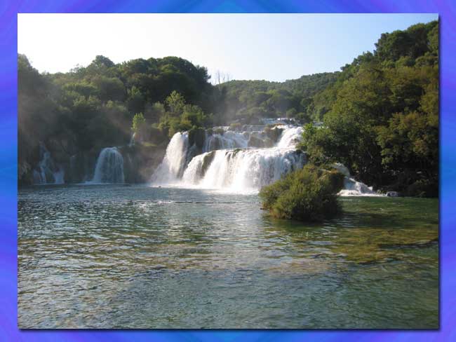 cascate di Skradinski Buk al mattino presto - poca gente